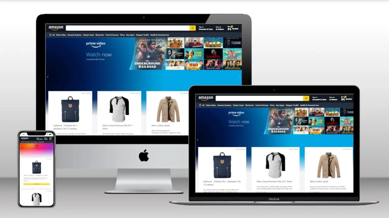 Amazon clone mockup image