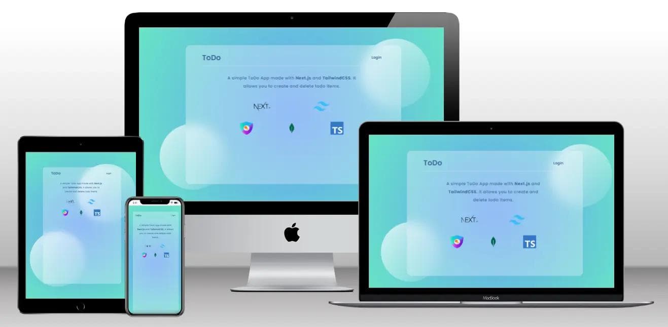 Todo app mockup image